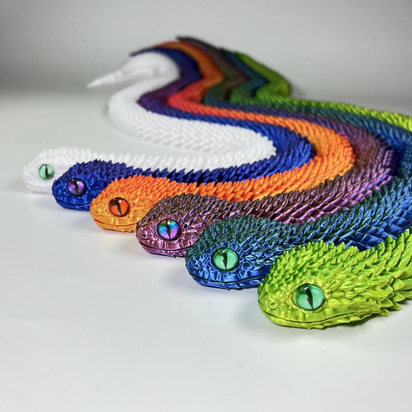 30cm 3D Printed Snake Toys Funny Printed Animals Snake Christmas New Year Craft Ornament Simulation Animal Home Desktop Ornament