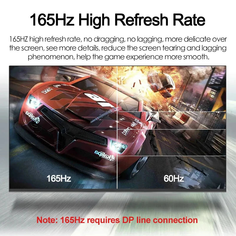 SKSE 27 Inch 2K Monitor 165HZ Display LED 1800R Curved Screen Computer Gaming Monitor PC HD DP/HDMI Interface 2560*1440