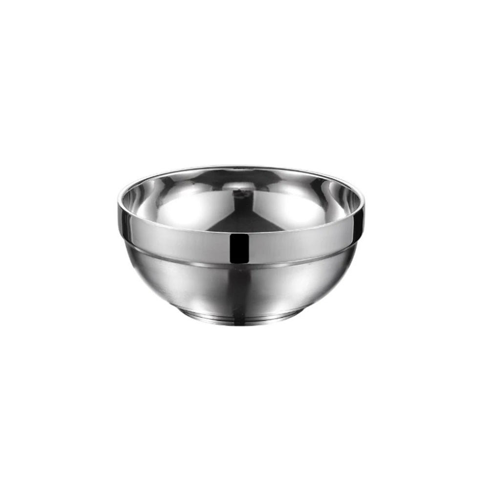 Stainless Steel Bowl Double Layer Thickening Bowl For Family Kitchens Outdoor Picnics Salad Bowl Deep Dish Tableware