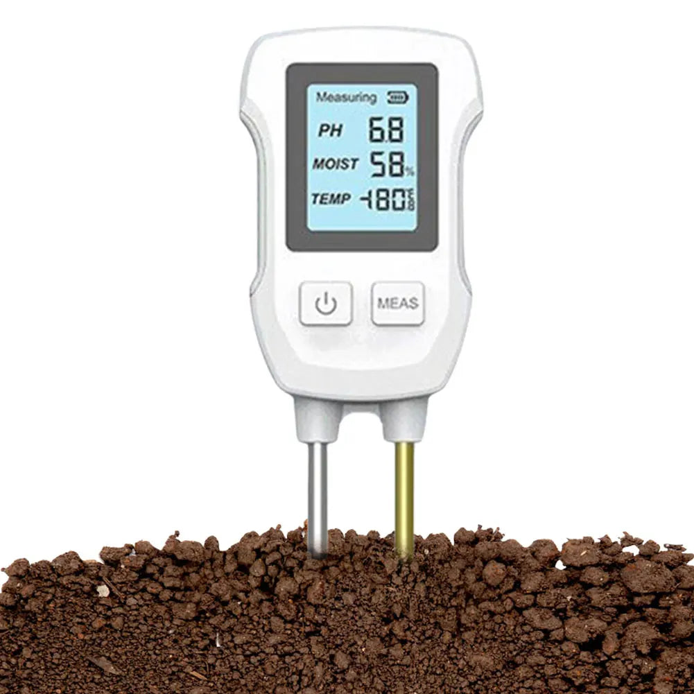 3 in 1 Digital Soil Test Meter Backlight LCD Display Plant Temperature/Soil Moisture/PH Meter for House Plants Garden Lawn Farm