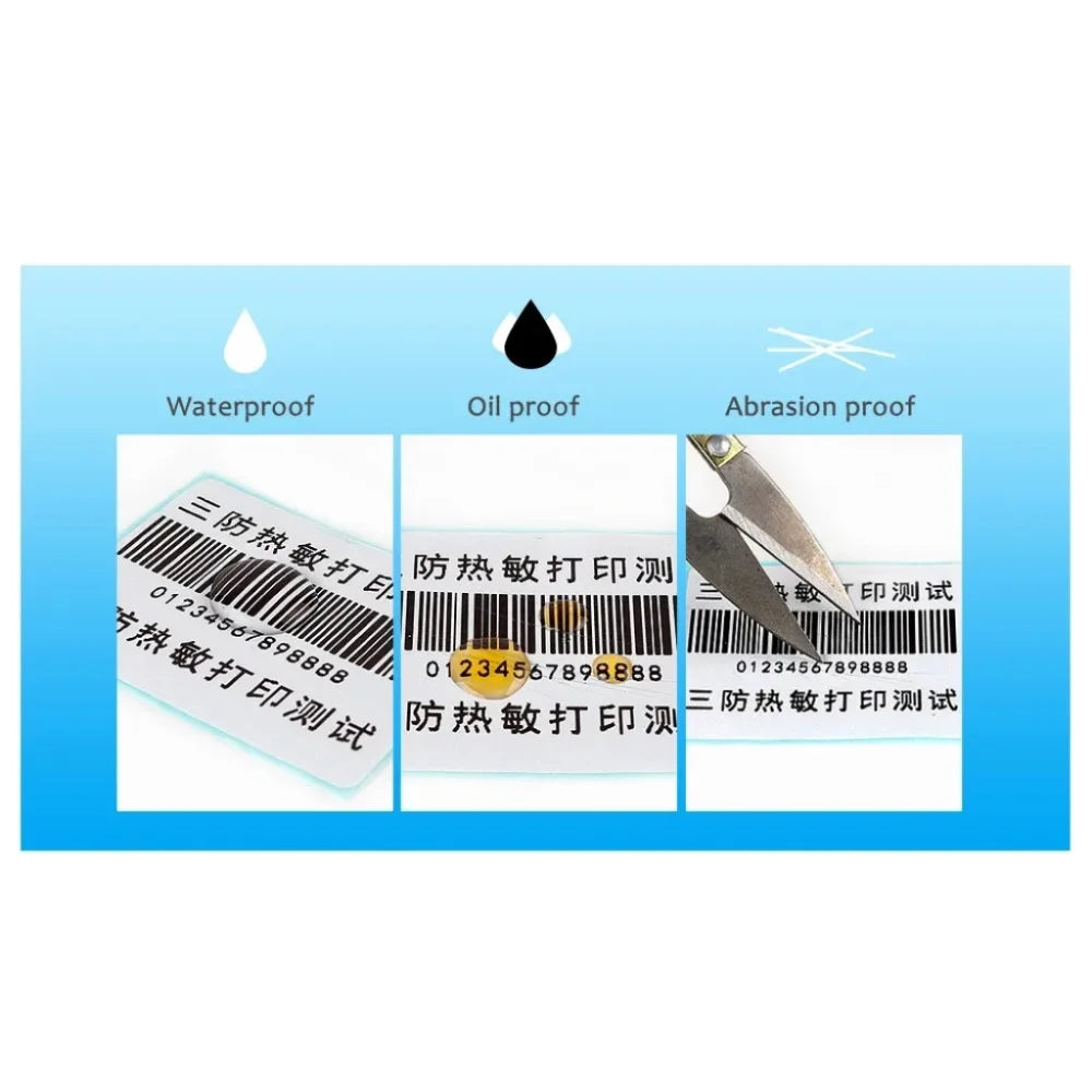 700pcs/Roll Self-adhesive Thermal Labels Supermarket Price Blank Barcode Label Direct Print Waterproof Printing Paper