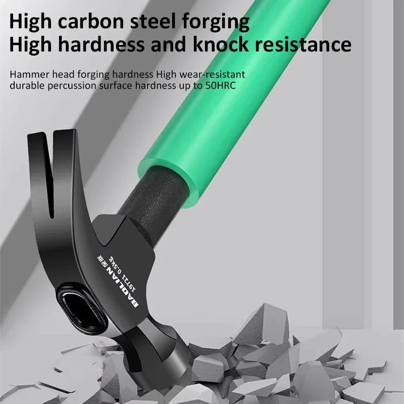 Multifunction High CarbonSteel Claw Hammer with 14/17/19mm Socket Wrench Reduction Handle Maintenance Installation Hand Tool