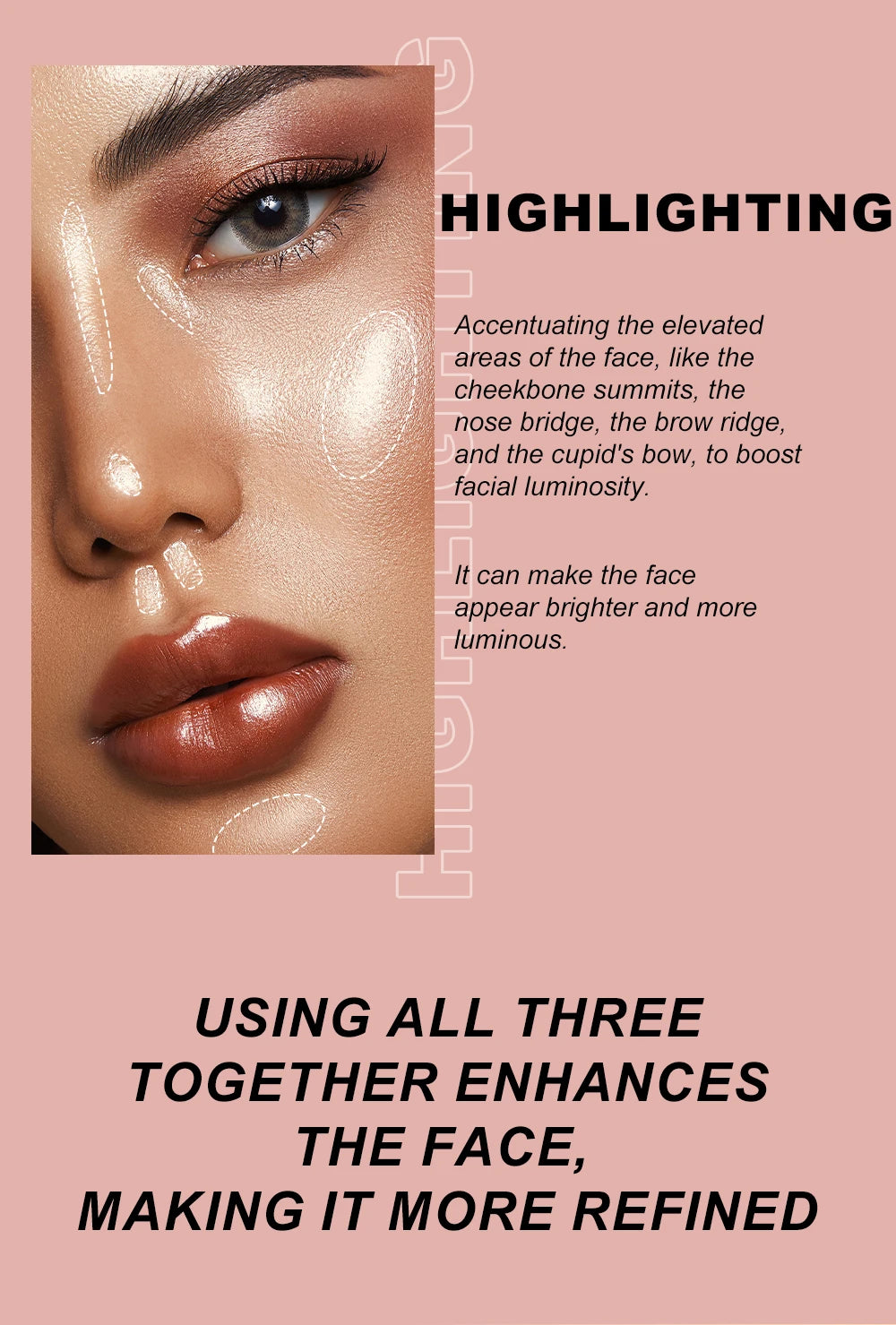 YOUNG VISION air cushion, powder blusher, high gloss stick, makeup liquid, rouge, 6 colors optional
