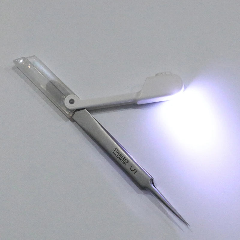 1PC Led Acne Needle Tweezers Blackhead Blemish Pimples Removal Pointed Bend Gib Head Face Care Tools Comedone Acne Extractor