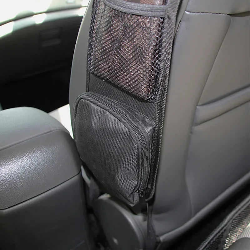 1 Piece Car Seat Back Hanging Bag Oxford Cloth Waterproof Thermal Pressure Resistant Handle Side Storage Bag Vehicle Compression