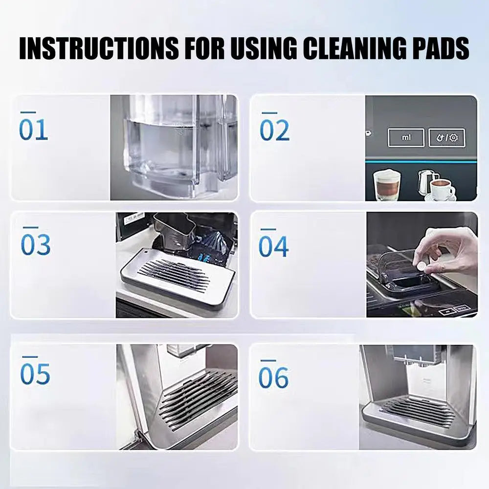 8 pieces Cleaning Tablets for Espresso Coffee Machine Coffee Maker Pot Descaling Tablets Home Kitchen Supplies