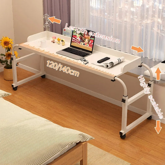 Laptop Computer Adjustable Height And Length Living Room Bedroom Movable Desk Overbed Table
