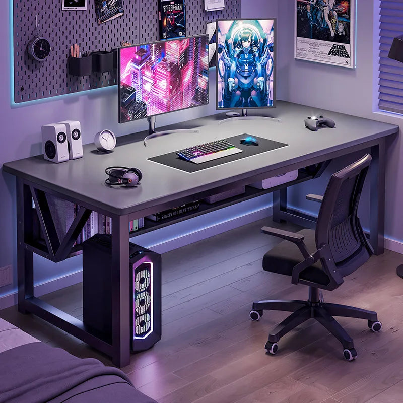 Desk Home Desktop Gaming Table and Chair Student Bedroom Learning Writing Desk Rental House Simple Long Computer Desk