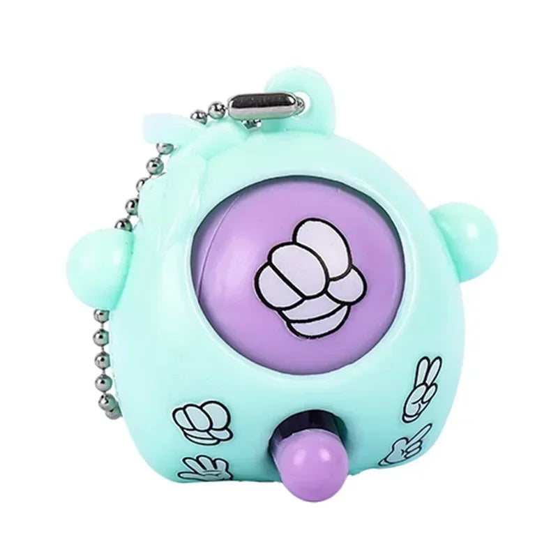 Mini Egg Stone Paper Scissors Toy Colored Round Egg Cartoon Lovely Gift Key Chain Party Interactive Toy Stress Reliever