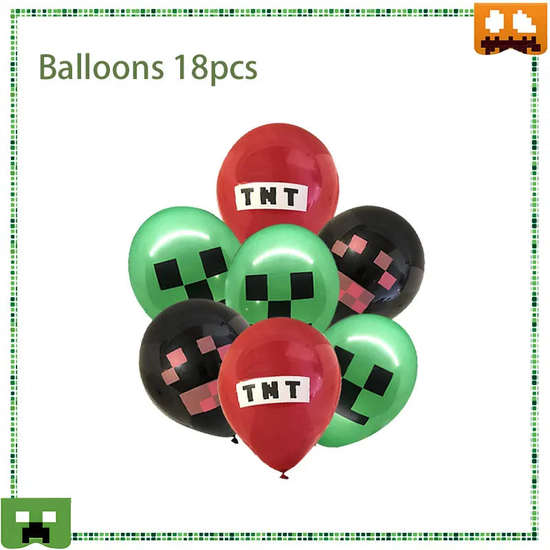 Birthday Party Decoration Disposable Tableware Set Paper Plates Cups Napkins Straws Tablecloth Balloons Kids Party Supplies Deco