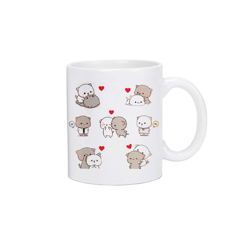 Panda Bear Bubu Dudu Coffee Milk Cup Mocha Cat Panda Bear Couple Christmas Mug Kawaii Cups Original Mugs Drinkware Birthday Gift