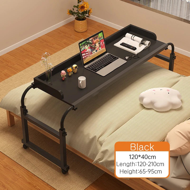 Laptop Computer Adjustable Height And Length Living Room Bedroom Movable Desk Overbed Table