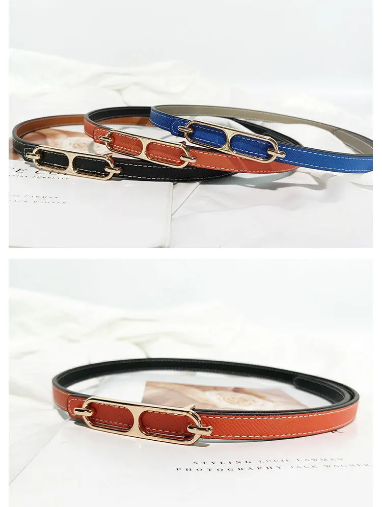 2023 Double-sided use of women's leather belt decorated ins fashion jeans wild student trend luxury design top quality brand