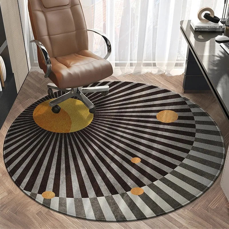 Dustproof Round Carpet, Office Chair Mat For Gaming & Study