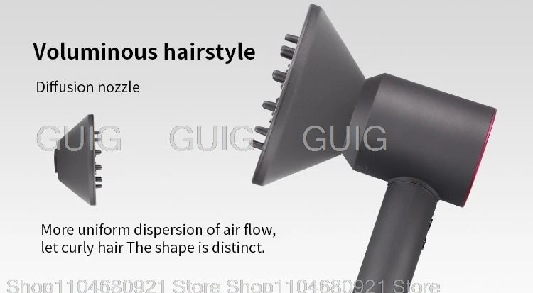 Leafless Hair Dryer New Professional With Flyaway Attachment Negative Ionic Premium Hair Dryers Multifunction Salon Style Tool