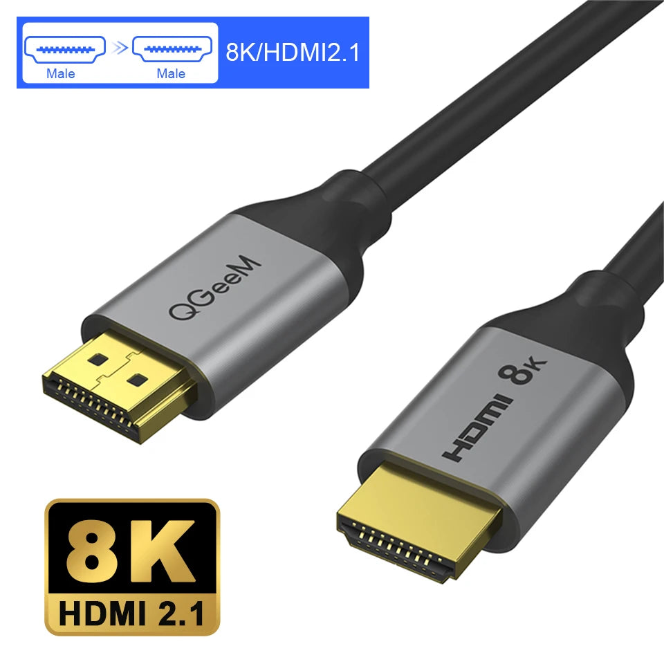 QGeeM 4K HDMI Extension Cable Extender HDMI 2.0 Adapter for Xiaomi Xbox Serries X PS5 PS4 TV Box Laptops HDMI Splitter Wire Cord