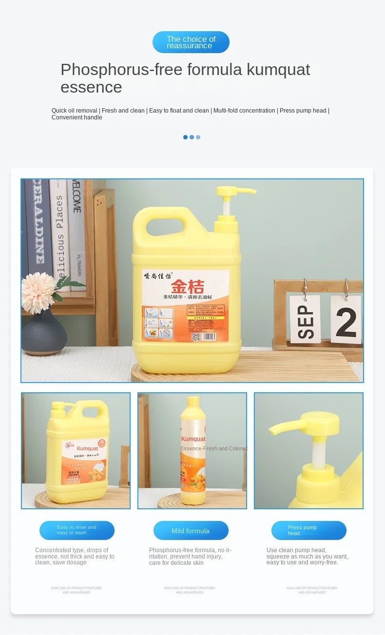 500g Fruit Vegetable Wash Dish Washing Liquid Multi Effect Kitchen Cleaning Detergent Remove Oil Stains Clean Tableware