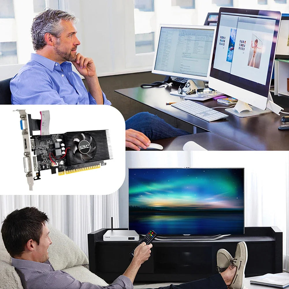 GT730 GT610 4GB 2/1GB DDR3 Graphics Card Desktop Gaming Video Card HDMI-Compatible VGA DVI PCI-E 16X Low Profile Graphics Cards