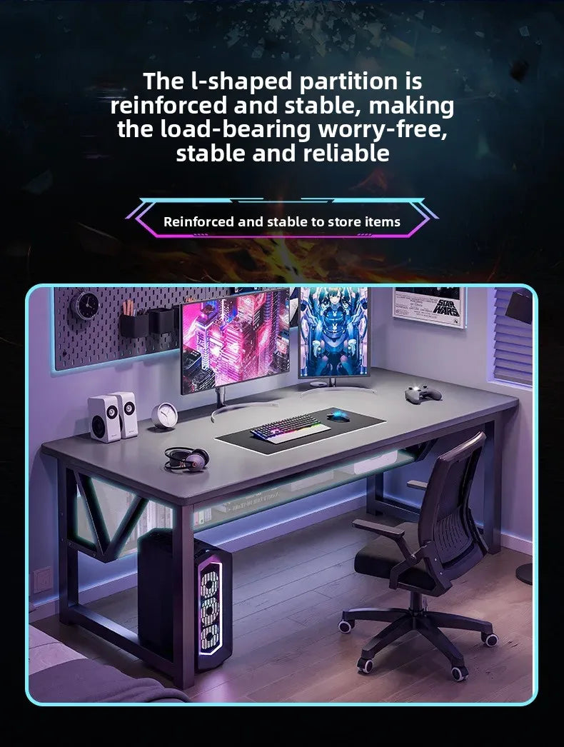 Desk Home Desktop Gaming Table and Chair Student Bedroom Learning Writing Desk Rental House Simple Long Computer Desk