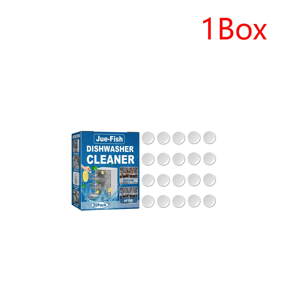 20-100PCS Dishwasher Cleaner Oil Dirt Removal Deodorizer Cleaning Tablet Limescale Remover High Efficient Kitchen Cleaning Tool