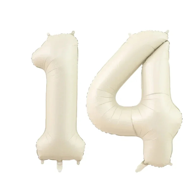 2Pcs 32 Inch Gold Silver Black Blue Red Helium Foil Number Balloon 10 11 12 13 14 15 Happy Birthday Party Decoration Supplies