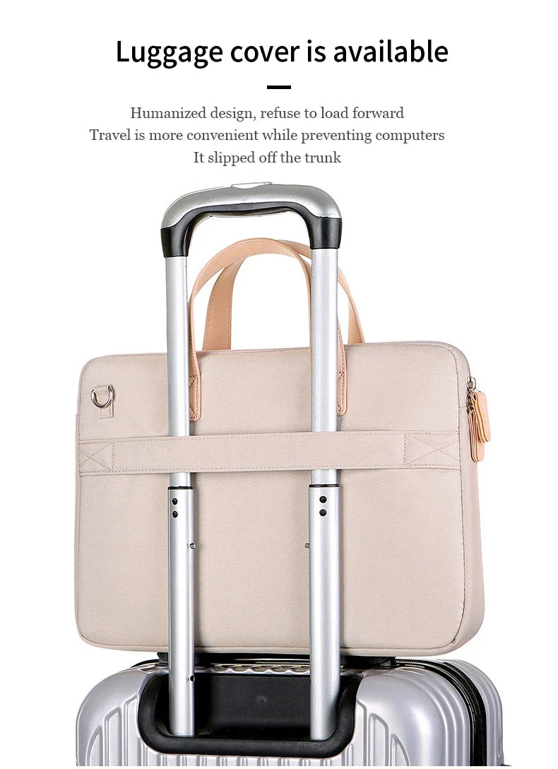 Lightweight Laptop Bag Portable Business Shoulder Messenger Bag 14/15 Inch Handbag Waterproof shockproof Storage Bags Briefcases