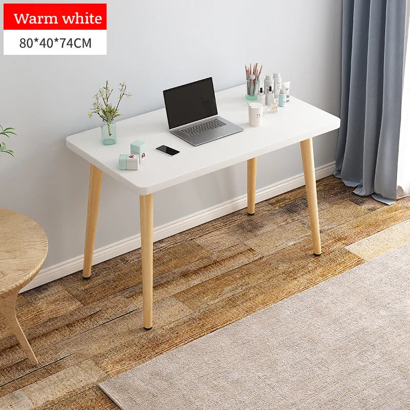 Home Office Desk Adult Desktop Computer Desk Modern Simple Workbench Student Study Writing Desk Household Solid Wood Leg Table
