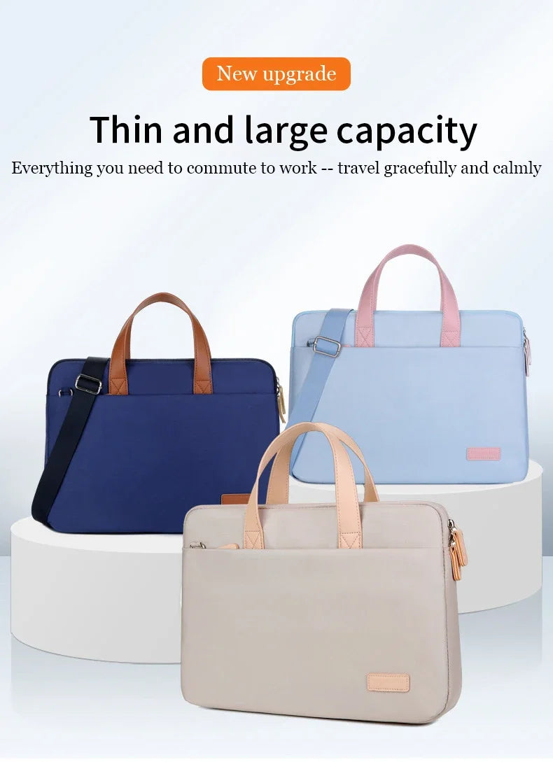 Lightweight Laptop Bag Portable Business Shoulder Messenger Bag 14/15 Inch Handbag Waterproof shockproof Storage Bags Briefcases