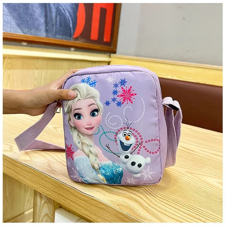MINISO Disney 2024 New Princess Series Crossbody Bag "Frozen 2" Elsa Sophia Cartoon Shoulder Bag Girls Casual Fashion Handbag