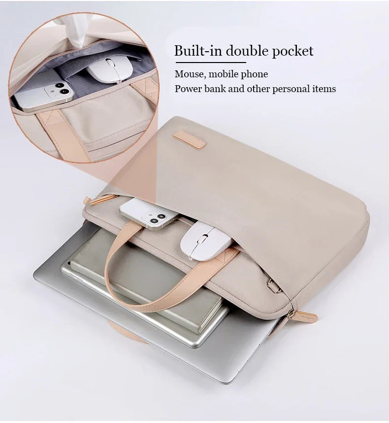 Lightweight Laptop Bag Portable Business Shoulder Messenger Bag 14/15 Inch Handbag Waterproof shockproof Storage Bags Briefcases