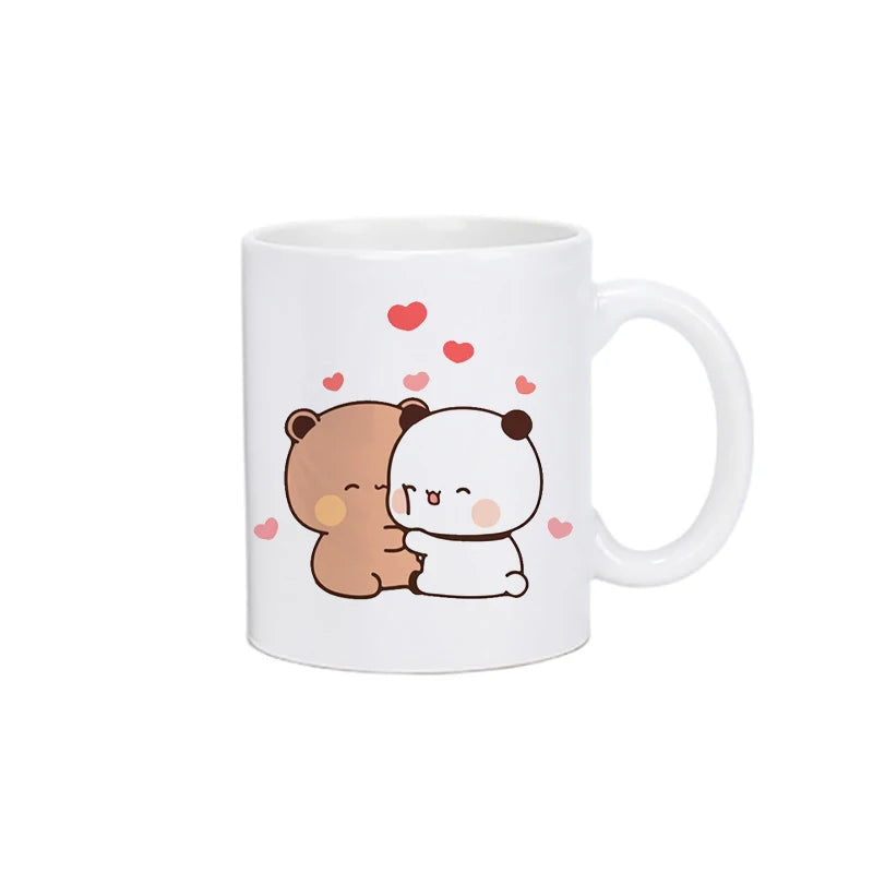 Panda Bear Bubu Dudu Coffee Milk Cup Mocha Cat Panda Bear Couple Christmas Mug Kawaii Cups Original Mugs Drinkware Birthday Gift