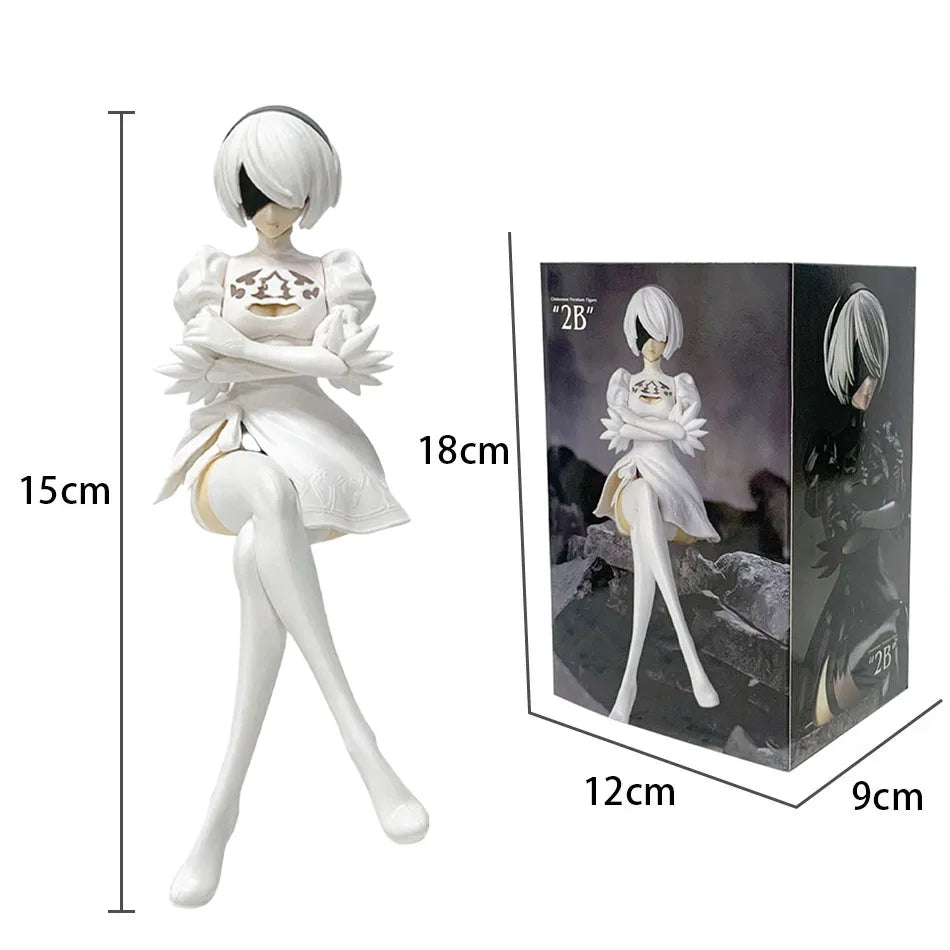 In Stock 15CM NieR:Automata Yorha Figures No. 2 PVC Anime Action Model Collection Ornament Anime Cartoon Model Toy Gift