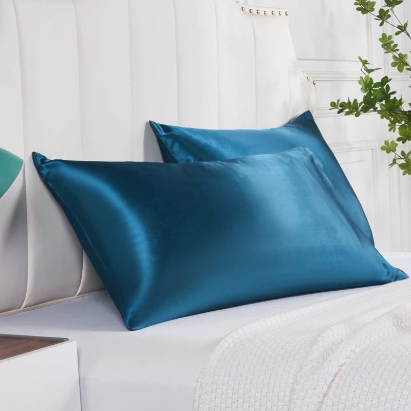 Mulberry Silk Pillowcase Bed Pillow Covers White Black Gray Champagne Gold Luxury Cases Home Bedding Standard Queen Size