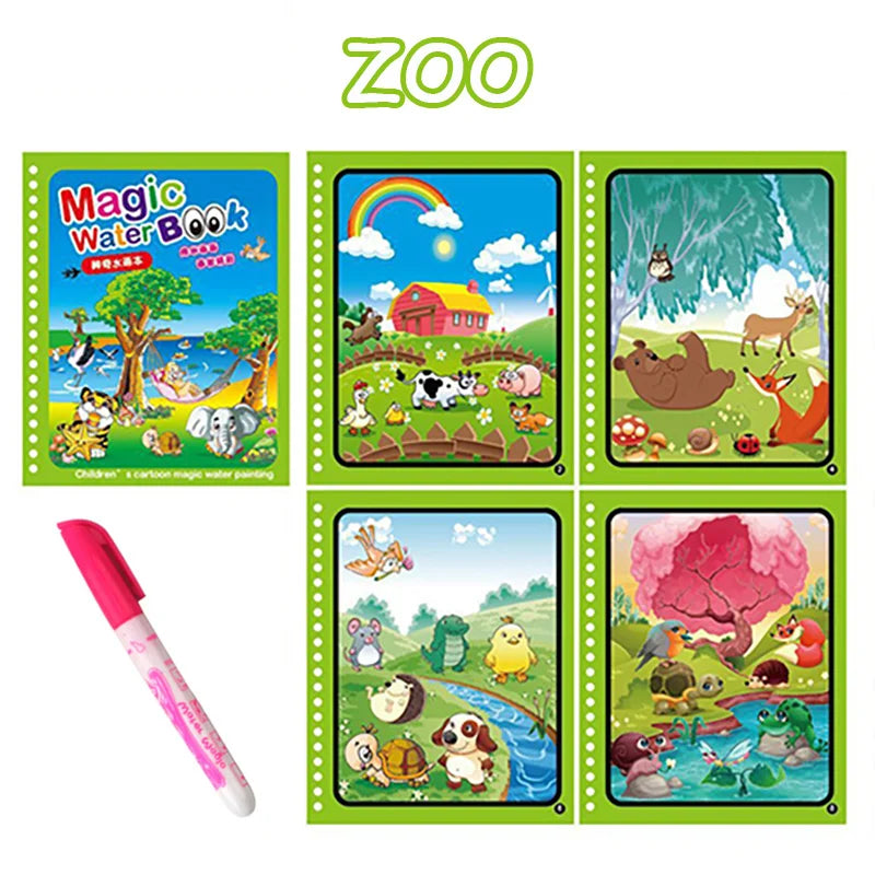 NEW Kids Magic Water Drawing Books Coloring Books Painting Toys for Kids Birthday Christmas New Year Gift for Boys and Girls NEW