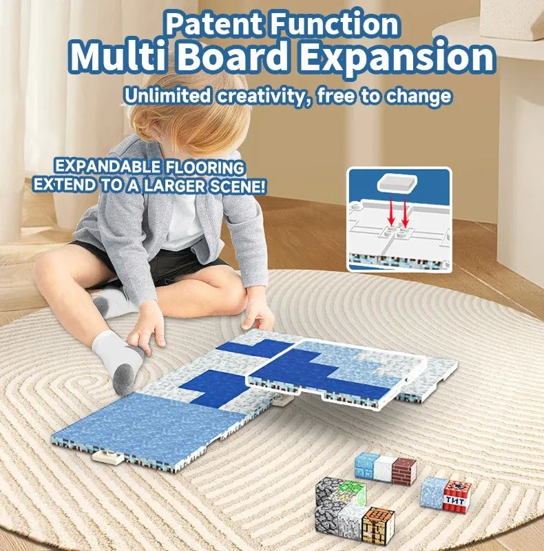 Magnetic Base Plate Variety Baseplates Match Mine World DIY Magnetic Building Blocks Toys for Boys and Girls Children Toy Gift