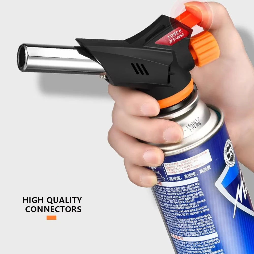 Welding Gas Torch Flame Gun Torch Cooking AutoIgnition Butane Gas Flame Gas Torch for BBQ Camping Cooking