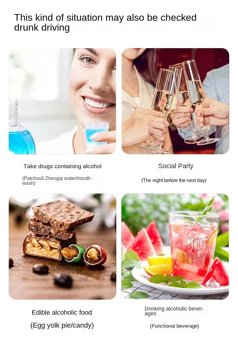 Xiaomi ANMU Automatic Alcohol Tester Electronic Breathalyzer LED Display Portable Rechargeable Non-Contact Alcohol Test Tools