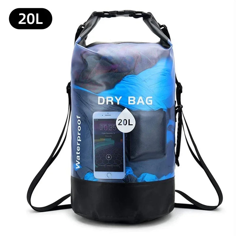 10L 20L Dry Bag Waterproof Storage Pack Pouch For Swimming Trekking Rafting Boating Kayaking Rafting Drybags Backpack XD117Y
